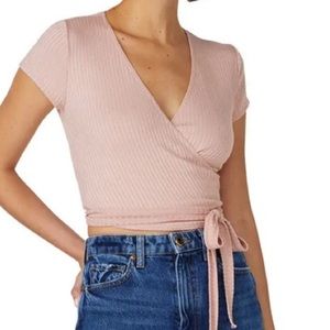 Reformation Flora Wrap Crop Top
